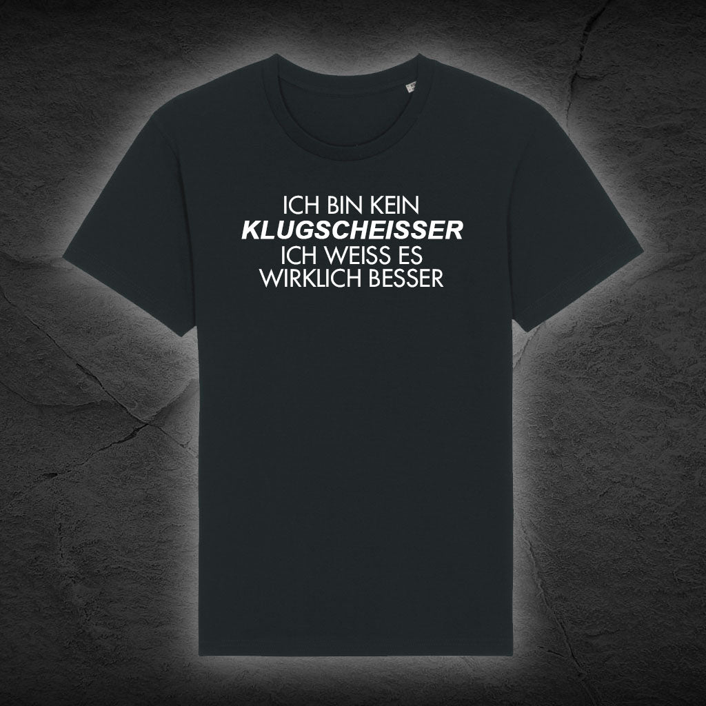 Premium Bio Unisex T-Shirt "Klugscheisser"