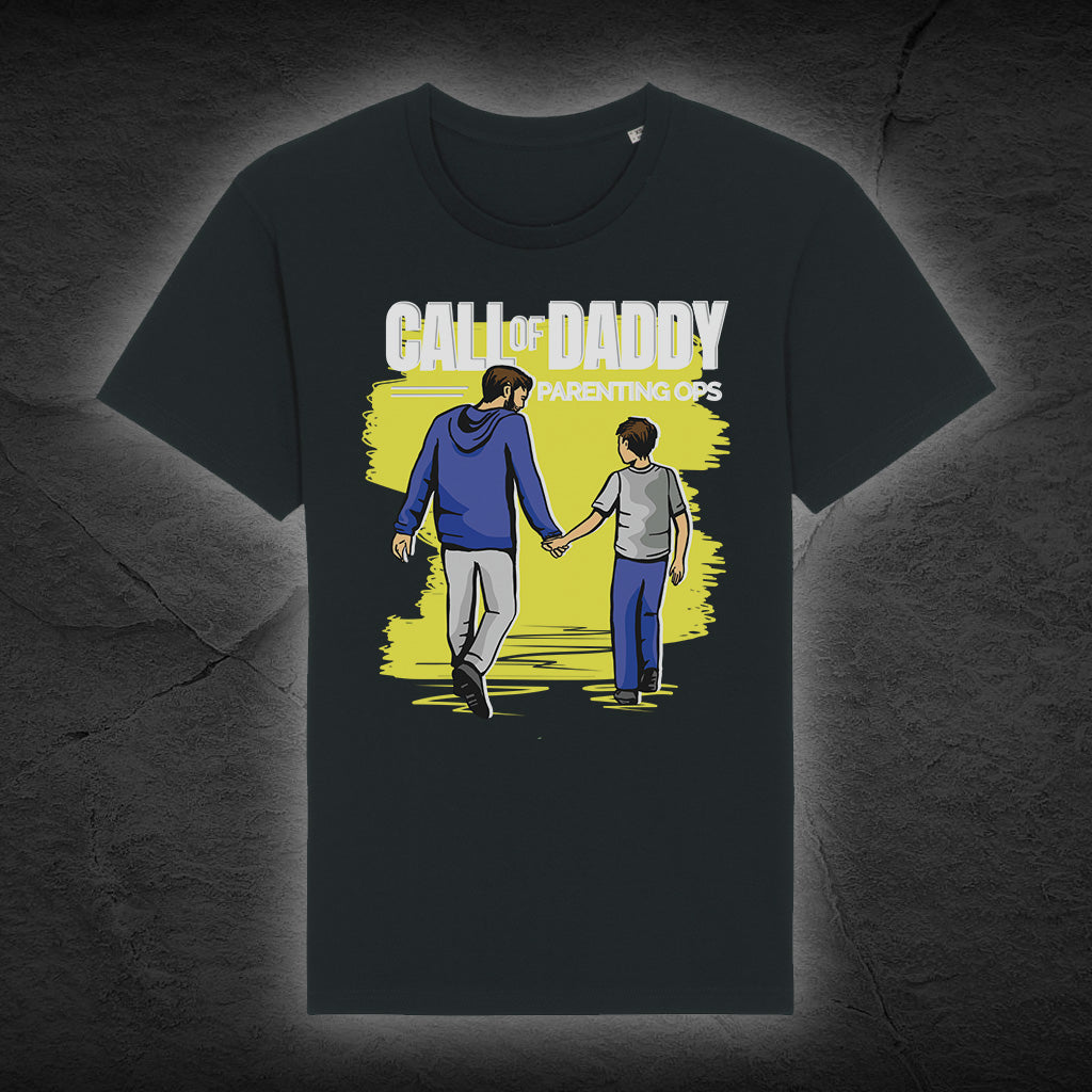 Premium Bio Unisex T-Shirt "Call of Daddy" - Schwarz