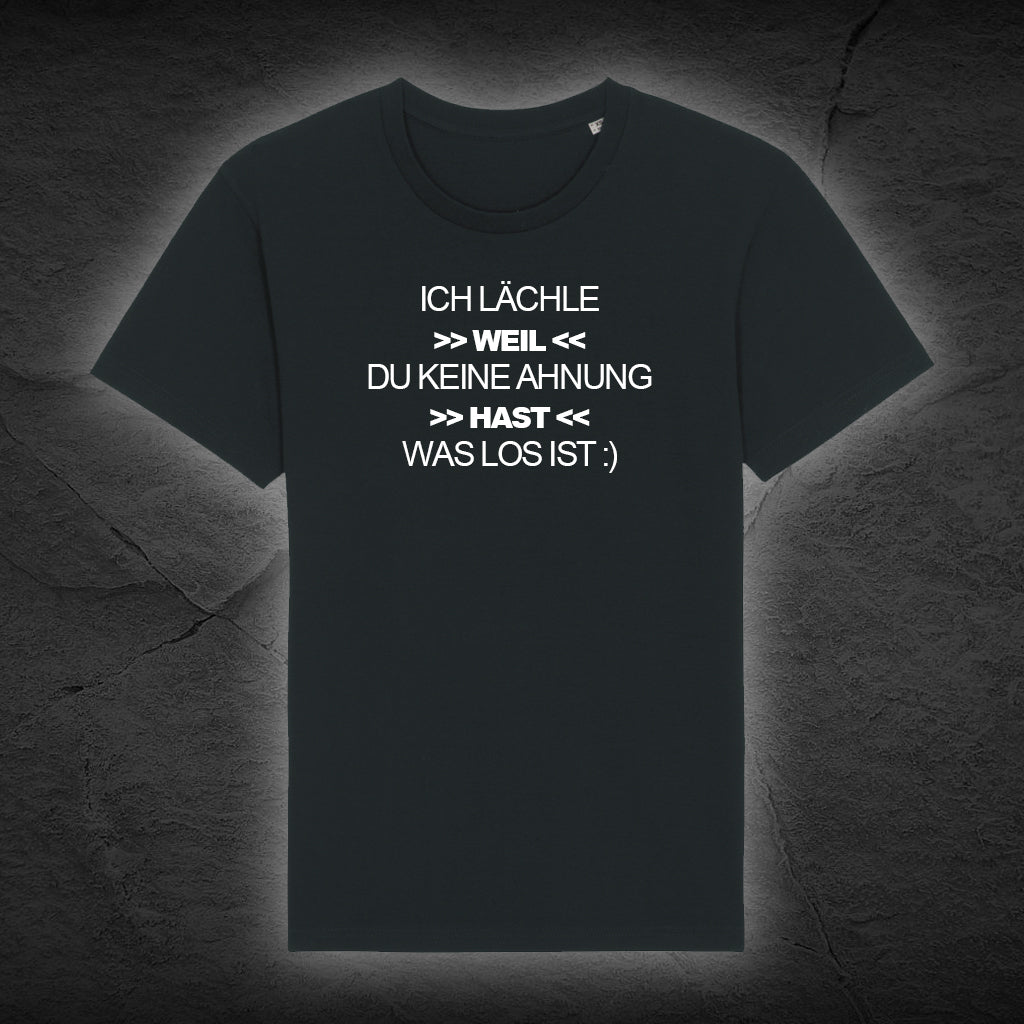 Premium Bio Unisex T-Shirt "Keine Ahnung was los ist"