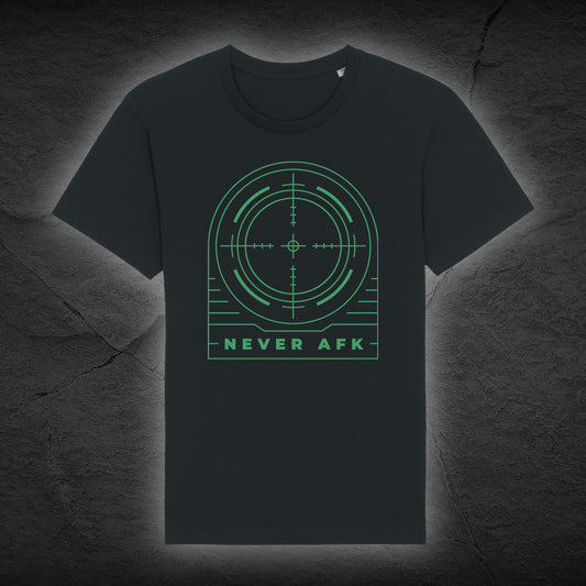 Premium Bio Unisex T-Shirt "Never AFK" - Schwarz