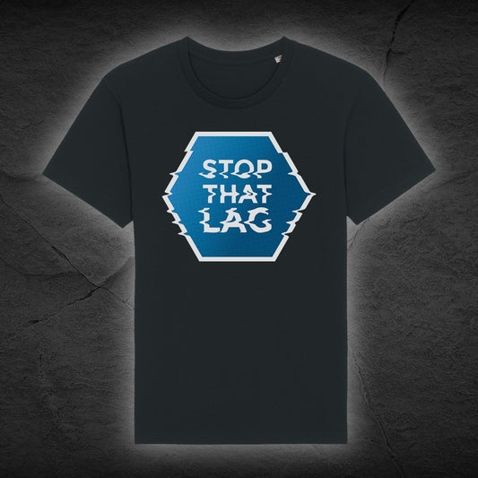Premium Bio Unisex T-Shirt "Stop that lag" - Schwarz